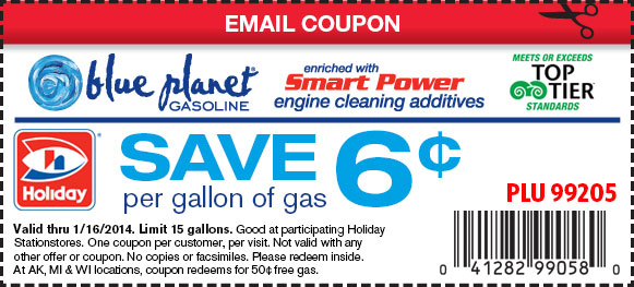 Holiday Printable Gas Coupon Save 6 Cents Per Gallon Thrifty Minnesota
