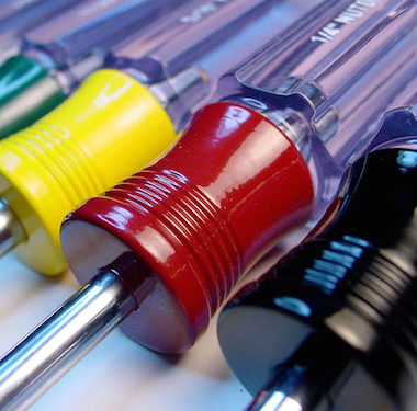 Closeup of screwdrivers.
