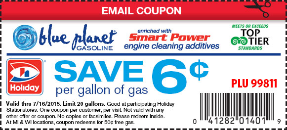 Printable Holiday Gas Coupon Thrifty Minnesota