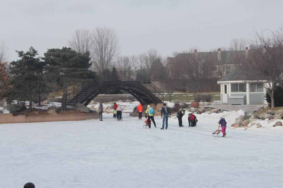 Ice Skating at Centennial Lakes Park - Thrifty Minnesota