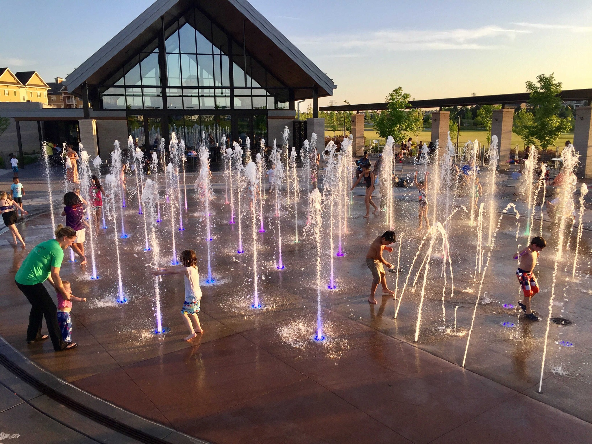 aquatic center fountains