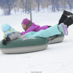 snow tubing.