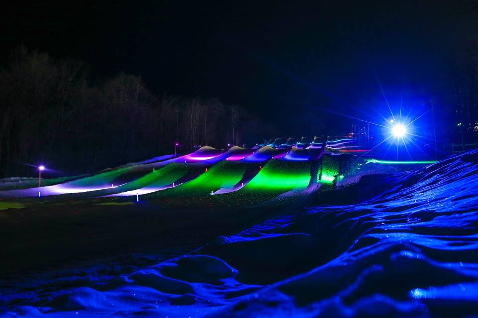 Picture of the Lazer Light trail at Power Ridge. 