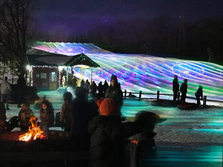 Northern Lights Laser Light Tubing at Buck Hill Thrifty Minnesota