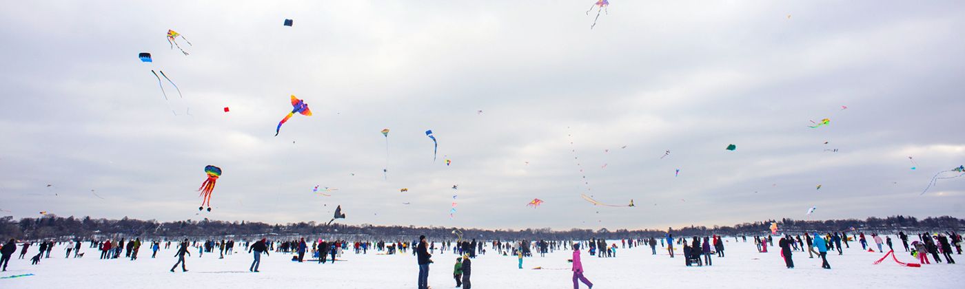 Lake Harriet Kite Festival on the lake.