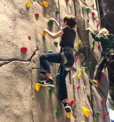 kid rock climbing