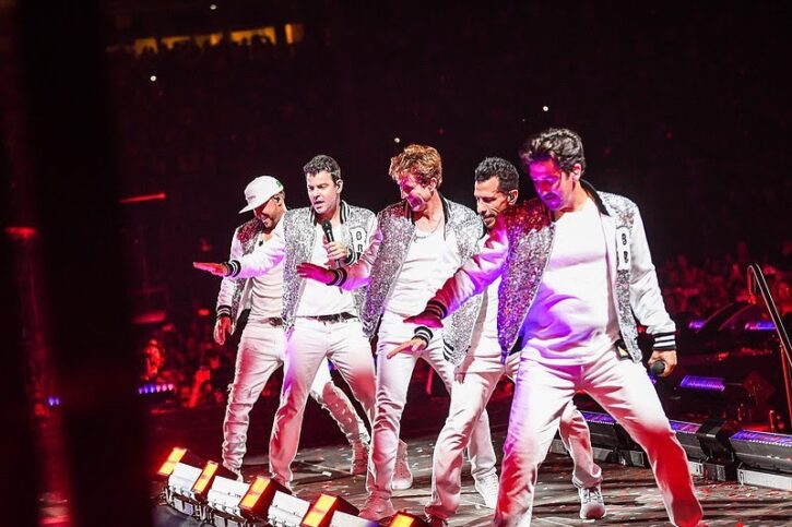 New Kids on the Block performing in concert