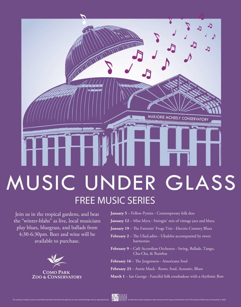 Music Under Glass Como Zoo Park and Conservatory Thrifty Minnesota