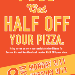 Punch Pizza half off with food donation