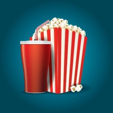 Popcorn and pop for movie theatre concessions.