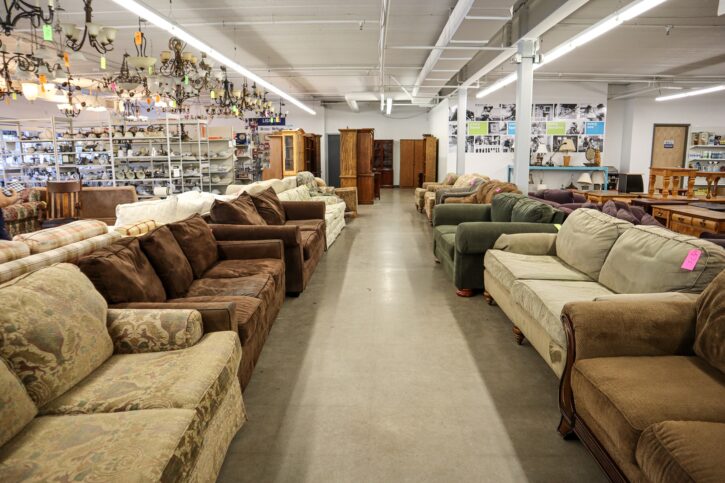 furniture and lighting at Habitat for Humanity ReStore