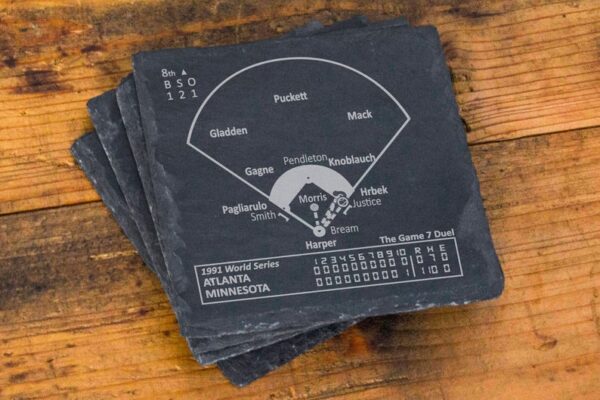 Greatest Minnesota Twins Plays Slate Coasters