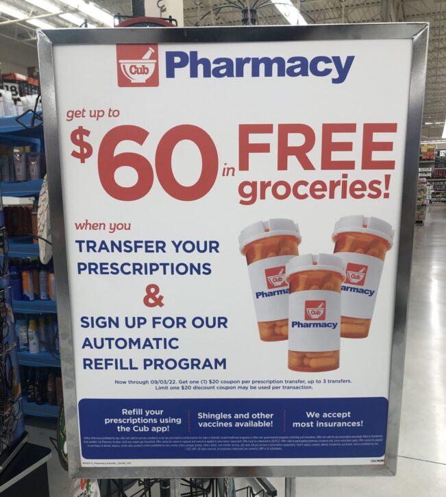 Cub Foods 20 Coupon with Prescription Transfer Thrifty Minnesota