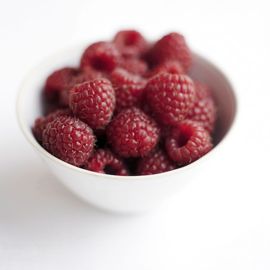 Raspberries in Bowl