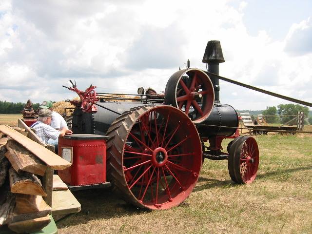 old time threshing machine
