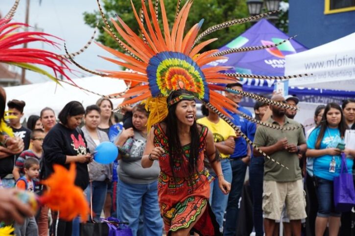 traditional dancer at Fiesta Latina