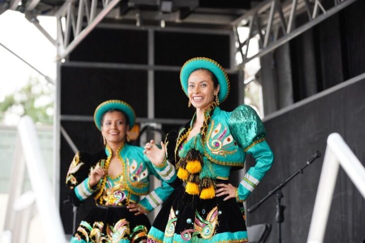 two dancers at Fiesta Latina