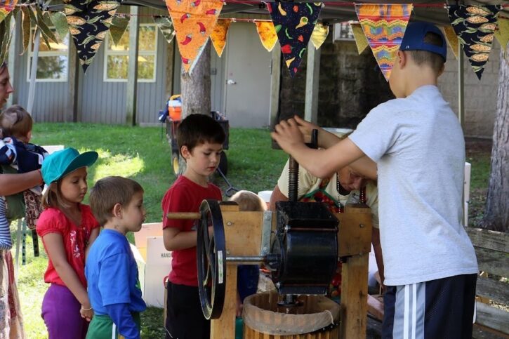 Apple Cider demonstration at Wild Rice Festival Roseville.