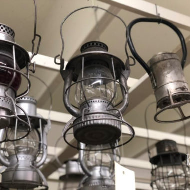 Emmet County Historical Museum Train Signal Lamps
