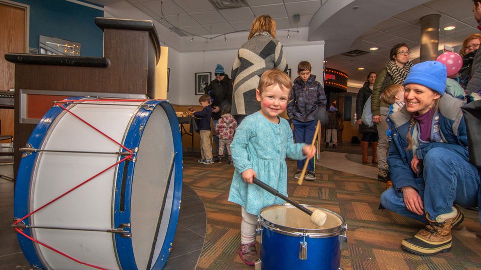 child at saint paul chamber orchestra percussion party family event