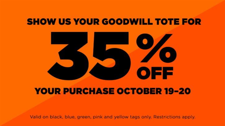 Goodwill Fall Sale – 35% Off - Thrifty Minnesota