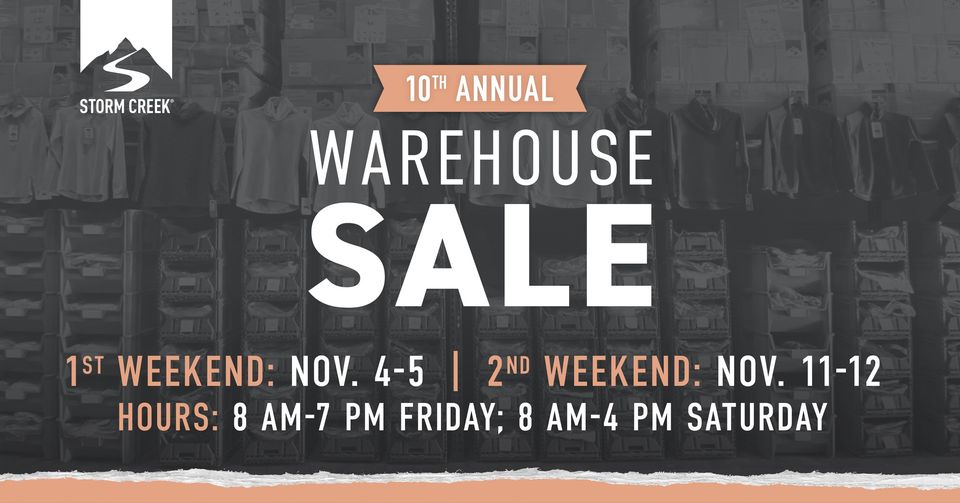 Storm Creek Warehouse Sale in Eagan