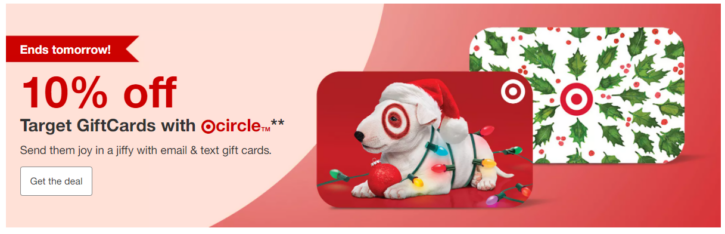 Target gift online card discount