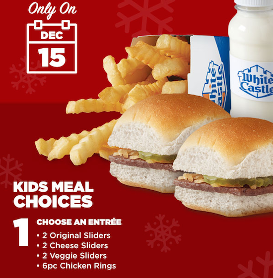 White Castle Free Kids Santa Lunch