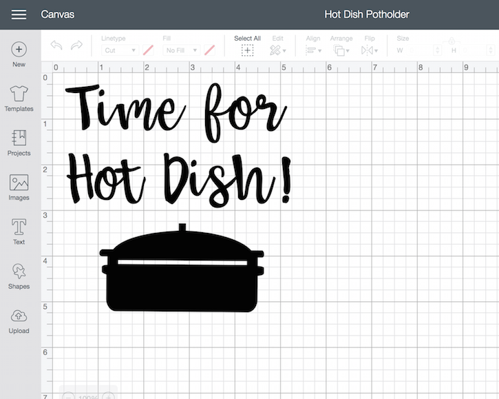 Cricut Time for Hot Dish Pot Holder Design