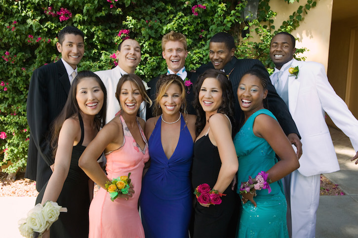 Teens at Prom.