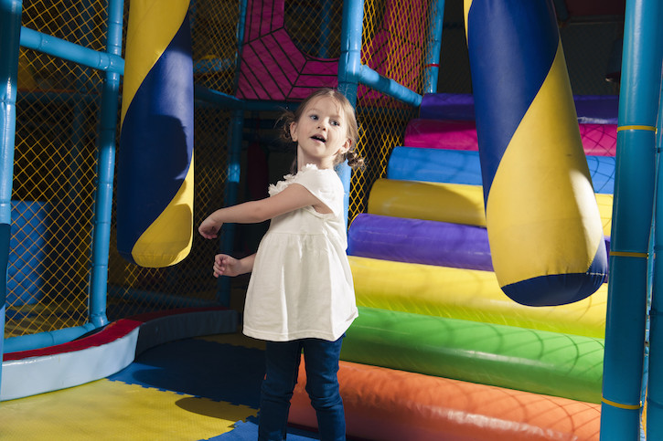 Girl in Indoor Playground