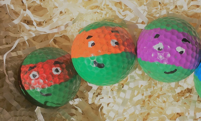 golf balls with Teenage Mutant Ninja Turtles design