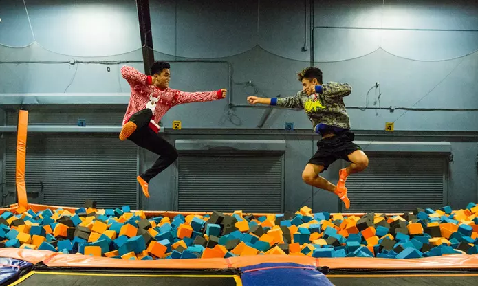 boys jumping at Sky Zone