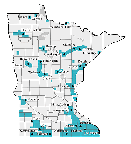 Minnesota Energy Resource service map