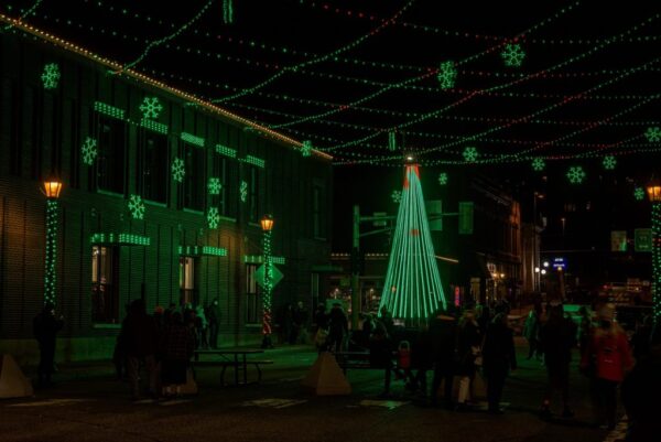 a house decorated with christmas lights.