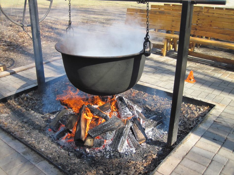 Boiling Maple Syrup Over Open Fire