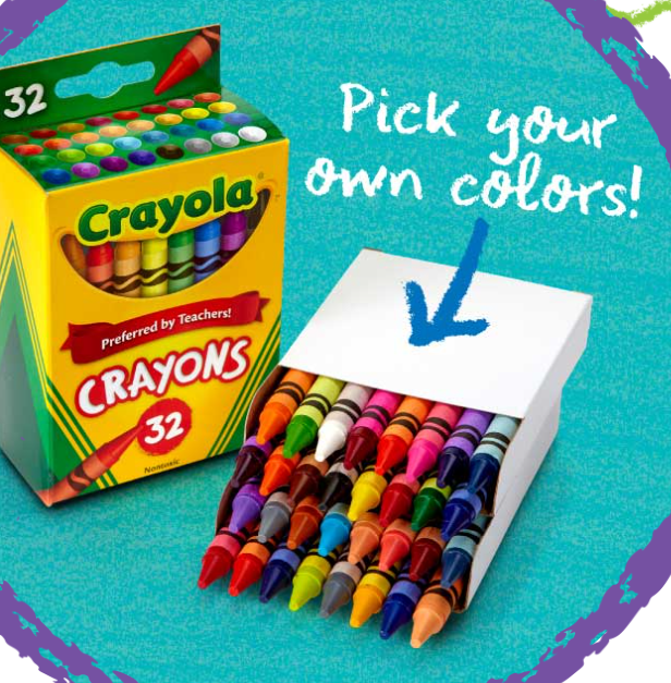 Crayon box. 