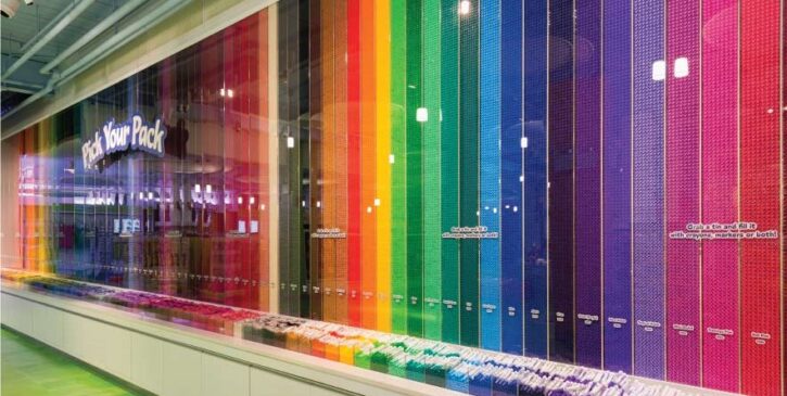 Crayon wall.