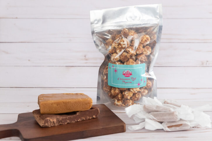 fudge, popcorn and caramels from Callie's Sweets