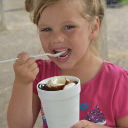 Girl eating malt at Wabasha County Fair