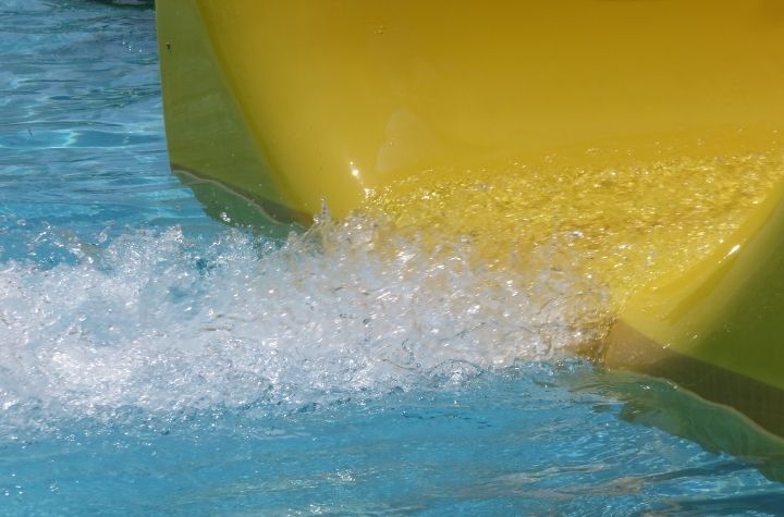 yellow water slide