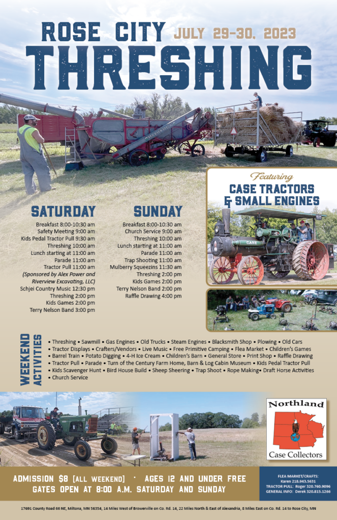 Rose City Threshing and Heritage Festival Thrifty Minnesota