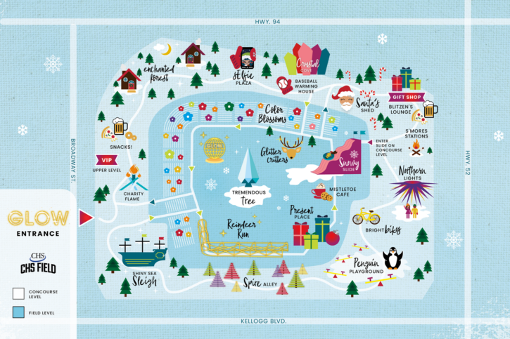 Glow Holiday Festival CHS Field Map.