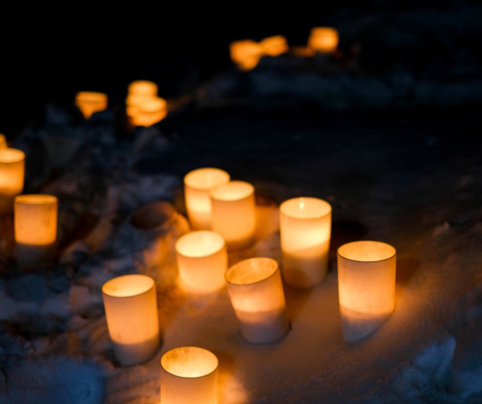 winter candle trail