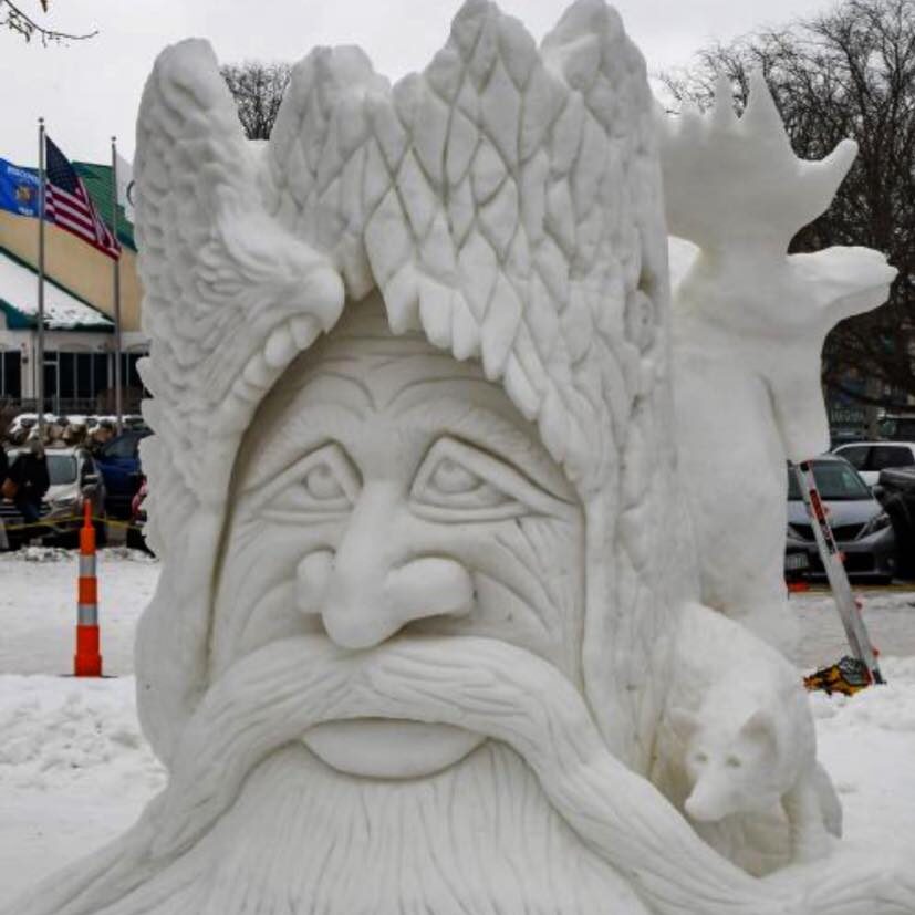 World Championship Snow Sculpture Face