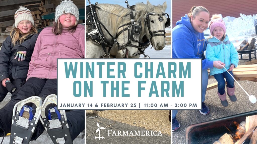 Photo collage from Winter Charm on the Farm Event at Farmamerica in Waseca