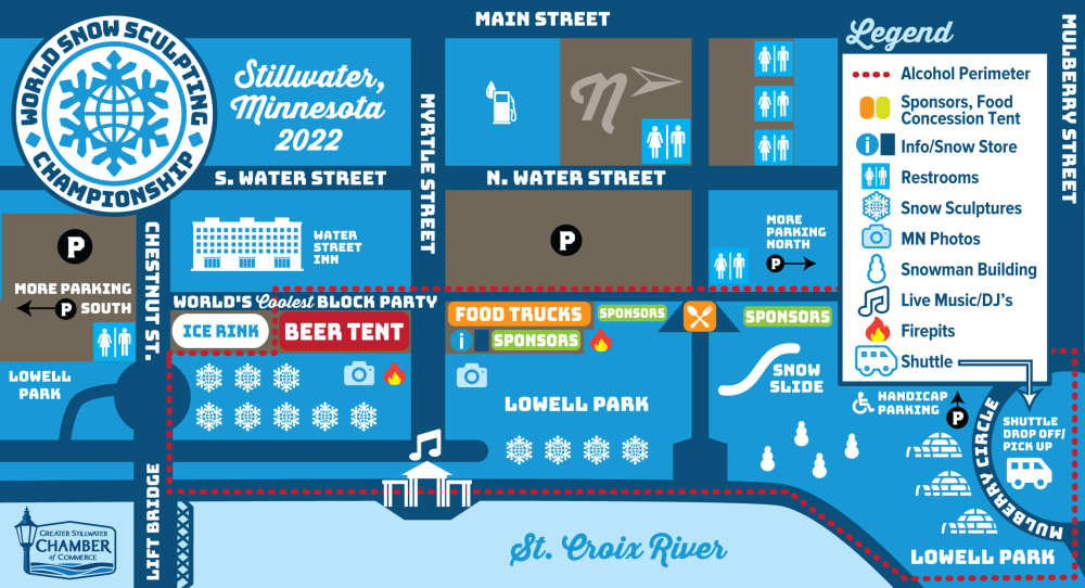 World Snow Sculpting Championship Map