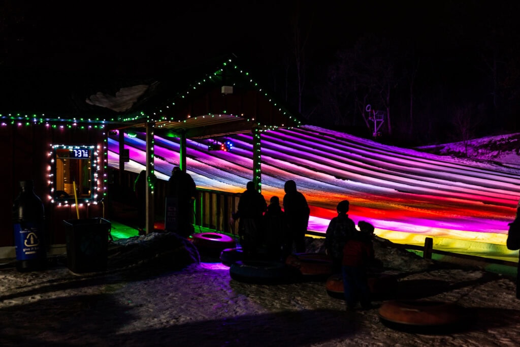 Northern Lights Laser Light Tubing at Buck Hill Thrifty Minnesota