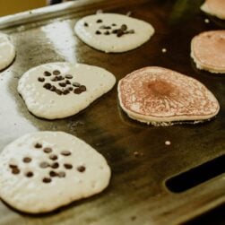 Pancakes cooking at Dodge Nature Center Breakfast Event