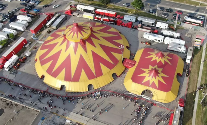 Big top of the Royal Canadian Circus.